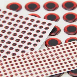 ALCIUMPECHE Yeux 3D - Rouge - 5mm - 120 pcs YEU703 pour LEURRES ou TETES PLOMBEES Cover