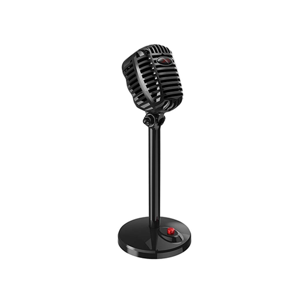 Microphone filaire avec réduction de bruit HD et double connexion USB Jack
