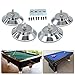 QWQJ 4Pcs Metal Billiard Table Leg Levelers Adjustable Billiard Table Feet Table Height Raisers Feet Easily to Install