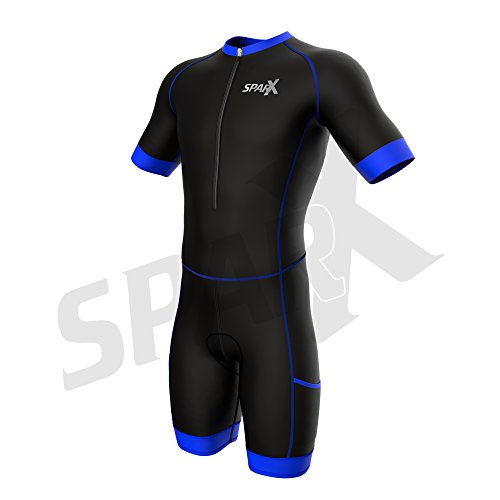 Image of Sparx Men Trisuit Competitor Triathlon Short Sleeve Aero Tri Suit Triathlon Suit