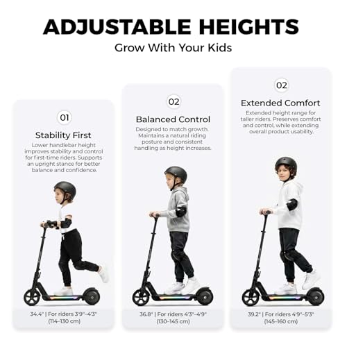 Image of isinwheel S7 Kids Electric Scooter, 250W Adjustable E-Scooter for Ages 8-14
