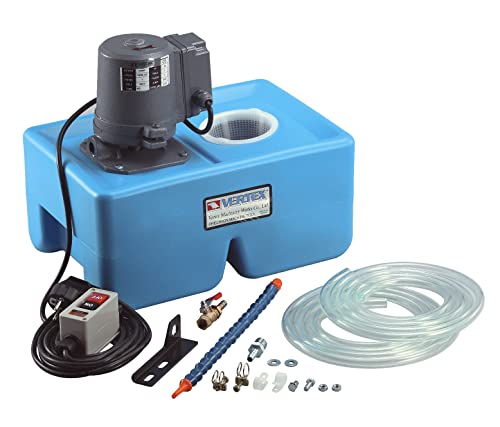 Image of VERTEX 3012-8110 3-Gallon Coolant Pump Kit - 110V 1 /8 HP Portable Machine Tool Cooling System for Milling, Drilling, Lathe - Compact 3-Gallon Tank, Above-Ground Design, Easy Coolant Circulation Device