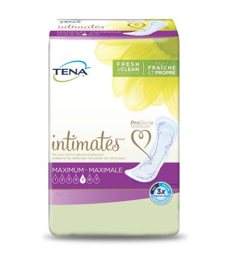 TENA Intimates Maximum Bladder Control Pad 13 Inch Length Heavy Absorbency Dry-Fast Core One Size Fits Most Female Disposable, 54267 - Pack of 56