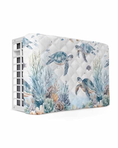 Sea Turtle Coastal Indoor AC Cover 25Lx18Hx3.5D