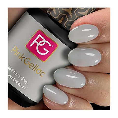 Pink Gellac Shellac Gel Nagellack 15 ml für UV LED Lampe | 264 Lady Grey Grau Cover
