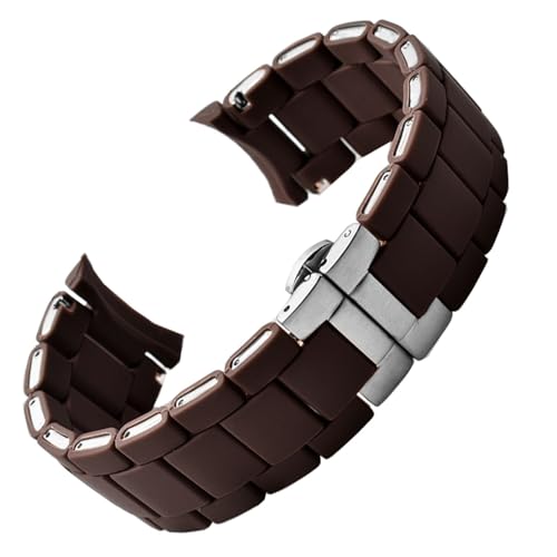 Bracelet de Montre en Acier Silicone Noir Blanc Armani AR5905 Rechange