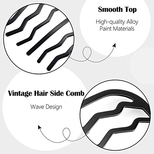 Tclobye 3 Piece Hair Fork Clip Metal Hair Side Comb U-Shape Teeth Alloy Paint Hair Pins Vintage Hair Clips For Women Hair Styling Tool Accessories #TOP5