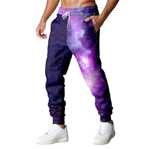 Pantalón deportivo hombre transpirable con temática de astronauta contra el calor