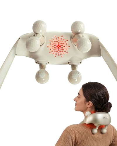 Image of SKG H7 Ultra Cordless Neck Massager for Pain Relief Deep Tissue, Fathers Day Dad Gifts Adjustable Shiatsu Neck and Shoulder Massager with Heat for Strain Relief, for Home Office Travel, FSA Eligible | Birthday Gifts, Shiatsu Shoulder Massager with Red Light and Kneading, Massage Tools for Neck Relaxation, FSA / HSA Eligible