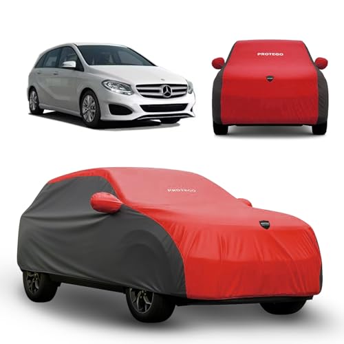 Image of PROTEGO Prime Series India's 1st Anti-Tear Car Cover for Mercedes-Benz B Class | Heavy-Duty, Custom Fit, All Weather | 100% Waterproof, Windproof & Hail Resistant | 2-Year Warranty | Red + Black