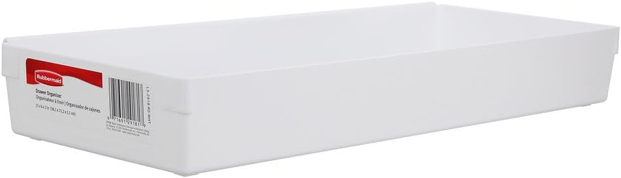 Rubbermaid, White Drawer Organizer, 15 by 6 by 2-Inch, inch by 6-inch