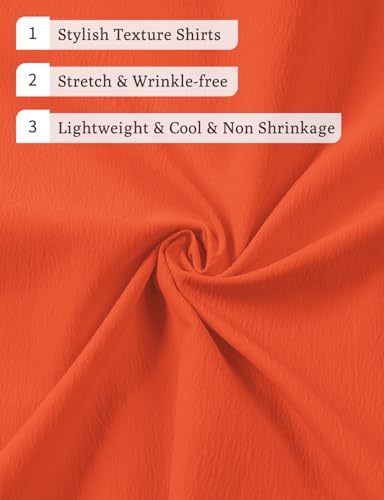 Image of JEMITOP Mens Stretch Wrinkle Free Texture Shirts