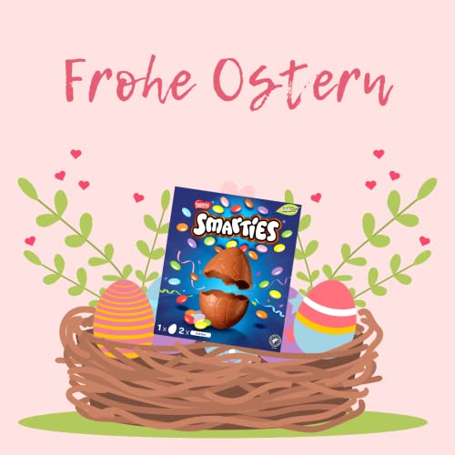 Nestlé Smarties großes Osterei: Milchschokoladenei mit zwei separaten Rollen voller bunter Mini Smarties, 226g – Bild 4