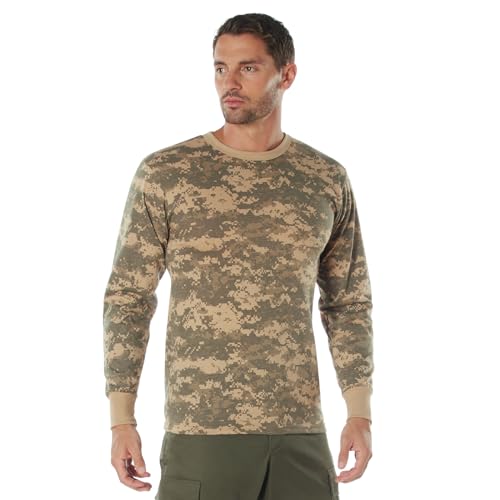 Image of Rothco Long Sleeve Camo T-Shirt | Rugged Camouflage Crew Neck T Shirt, Comfortable Casual Tee for Men & Women