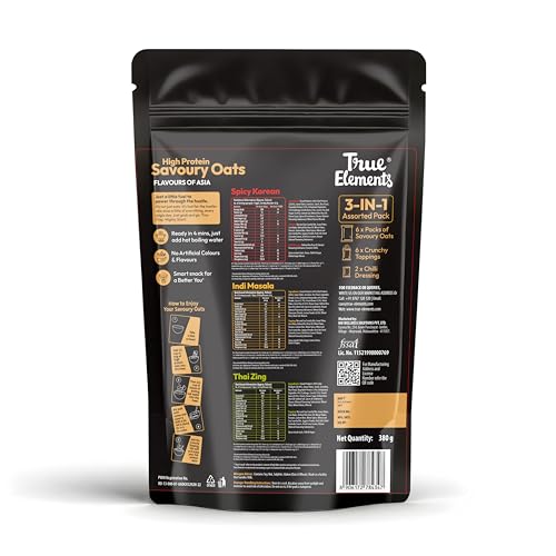 Image of True Elements High Protein Savoury Oats - Flavours Of Asia - Pack of 6