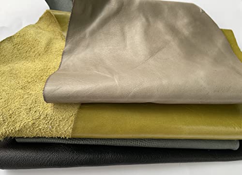 Leather Scraps - Upholstery Remnants - 1 Lb. Sizes And Colors Vary From Bag To Bag #TOP4