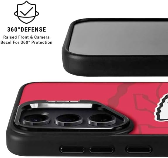 Skinit Kickstand Phone Case Compatible with Galaxy S25 - Officially Licensed NFL Kansas City Chiefs Double Vision Design
