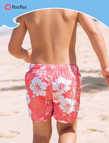 Image of PATPAT Family Matching Swimsuits Two Piece Hawaiian Tropical Beach Bikini and Swim Trunks Set Mommy and Me Bathing Suits