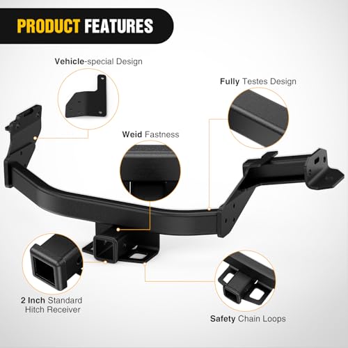 Image of Nilight Class 3 Trailer Hitch 2 Inch Receiver Tow Hitch Compatible with 2021 2022 2023 2024 2025 Hyundai Santa Fe 2021-2025 Kia Sorento Black Powder Coated