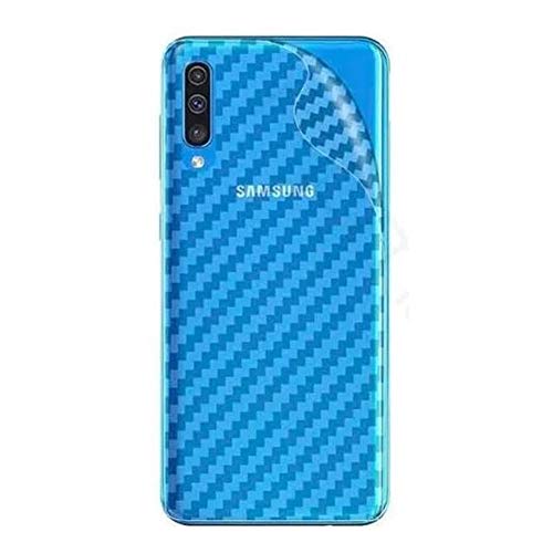 Película Fibra De Carbono Gel Flexível Traseira Verso Samsung Galaxy A30s - Proteção Que Adere E Cob