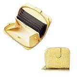[FRANCK ROSSINI] イタリア製 牛革 SPICE 『見た目はミニ財布、中身は長財布』anan 掲載商品 綺麗 な グリッター レディース 二つ折り 財布 カード 小銭 ラクラク 収納 ファスナータイプ 母の日 プレゼント ギフト 箱入り (Yellow)