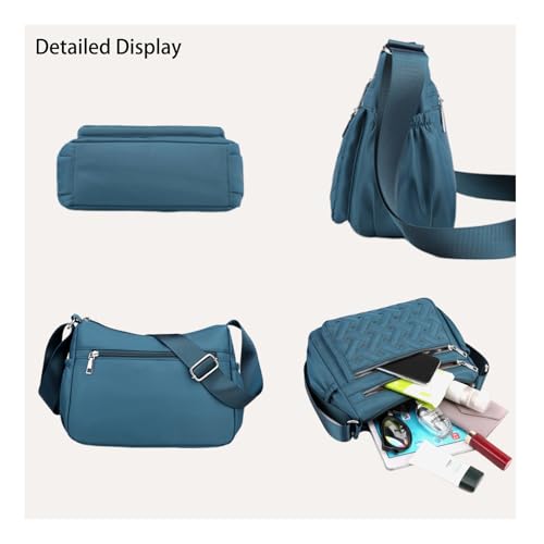 YYW Shoulder Bags for Women Multi-Pocket Casual Waterproof Crossbody Bags Travel Purses Lightweight Pocketbooks2