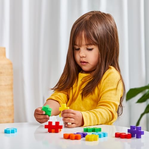 Image of PLUS PLUS Big 15 Piece Rainbow Mix - Large Building Blocks for Toddlers