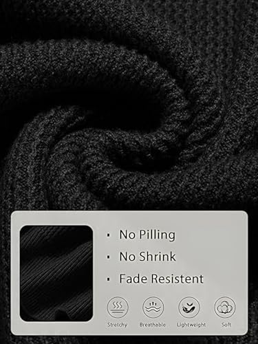 Image of TYSORT Men's Knitted Polo Sweater Casual Full Sleeve Pullover Sweater with Button Collar