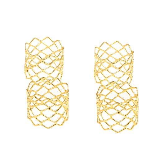 Image of Bamboo Wood, Handmade Dinning Table Napkin Ring Holder Set for Tables Decoration Dinners Parties Everyday Use (1.5-inch - Diameter) - Pack of 04