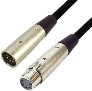 5 Pin DMX Male to 5 Pin DMX Female Control Cable - 10 Foot
