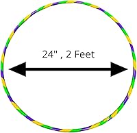 Vista 6 de Hula Hoop de 24 pulgadas - Juego de 12 (docena) Paquete de fiesta festiva