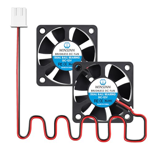 Ventilador CC de 50 mm WINSINN 12V 5020 con rodamiento de bolas dual para refrigeración de PC