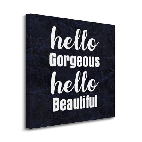 Lienzo de pared Hello Beautiful de 20x20 pulgadas que transforma la decoración de tu baño