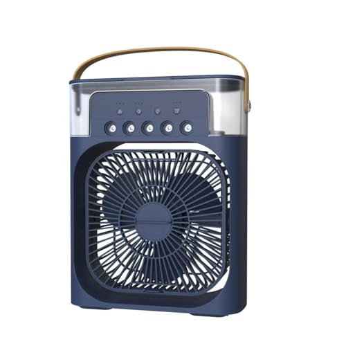Image of Mini Air Cooler | 3-in-1 AC, Humidifier & Purifier | 7-Color LED Lights, Timer, USB Powered | Silent Operation | Personal Cooling for Room, Office, Travel & Desk Use