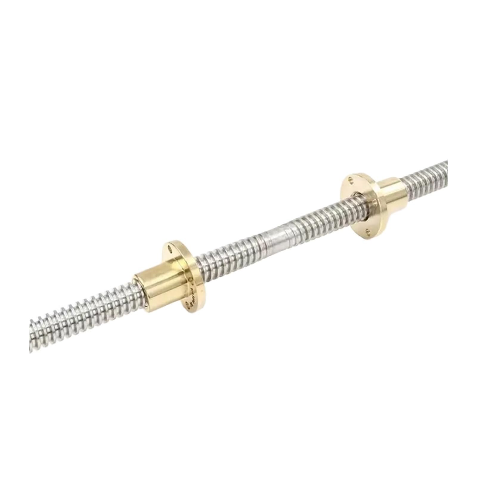 Metal Ball Screw nut T10 Lead Screw Right-Left Length 100mm-600mmm OD 10mm Pitch 2mm Lead 2mm(300mm)