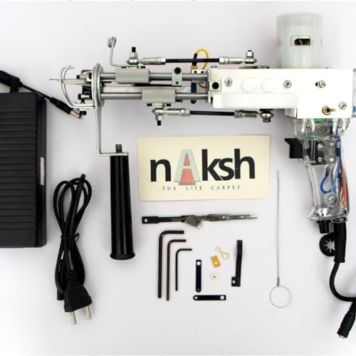 Image of Duo NK01 2-in-1 Electric Tufting Machine /Gun for Rug Making, Carpet Weaving Machine Best Industrial Rug Making Tufting Tools, Perfect for Beginners and Professionals (Tansparent)