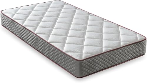 LUXIABED Materassi 105x180 Doppio Inverno Estivo arrotolato. Traspirante, Antiacaro e Ipoallergenico. Tessuto 3X. Comfort Fermezza Media Adattabilità. Elixir Altezza 14 cm