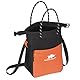 Rhino Valley Magnesiabeutel, kein Leck magnetische Klettern Chalk Bag mit Griff, Klettern Chalk Bucket Gear mit verstellbaren Gürtel Reißverschlusstaschen für Fitness, Gewichtheben, Schwarz+Orange