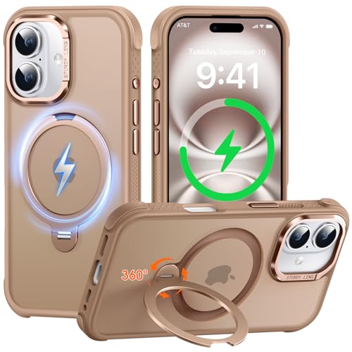 Coque iPhone 16 antichoc marron pour regarder vos vidéos en toute liberté