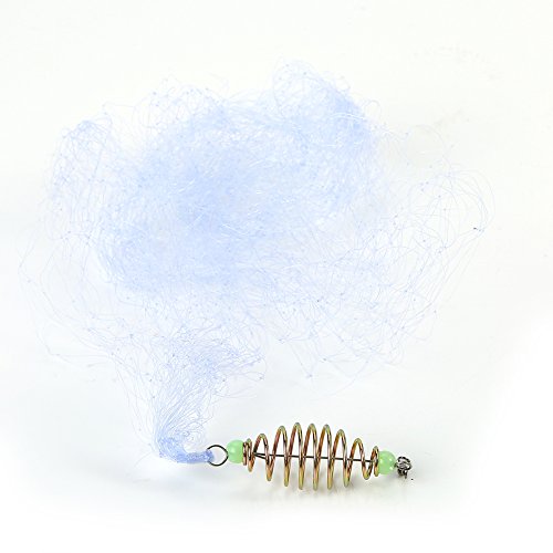 Alomejor 4PCS Durable Copper Spring Fishing Net,Trap Tackle Tool Fishing Netting Luminous Beads(8#)