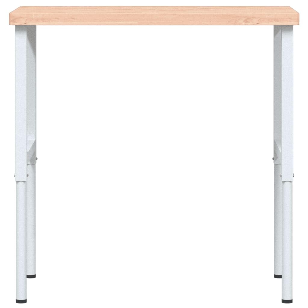 Banco de trabajo 100 x 60 x (73 – 99,5 cm, madera maciza de haya, altura regulable, estructura de metal estable, mesa de taller versátil con cajones, pared perforada, tornillo de banco, ideal