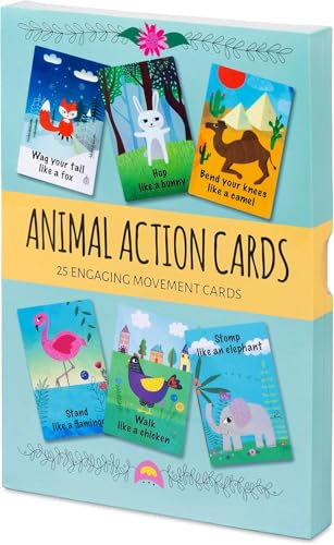 Creative Mango Animal Action Cards. Movement & Brain Break Game for Toddlers and Preschoolers, Animal Exercise Cards for Classroom & Home. Charades for Toddlers