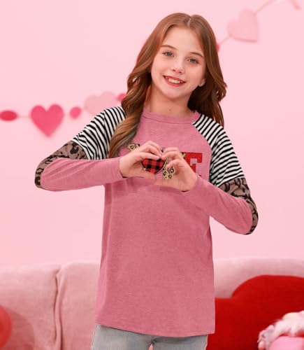 Image of BesserBay Girls St Patrick's Day Raglan Shirt Irish Sequin Lucky Stripe Shamrock Graphic Top 4-14 Years