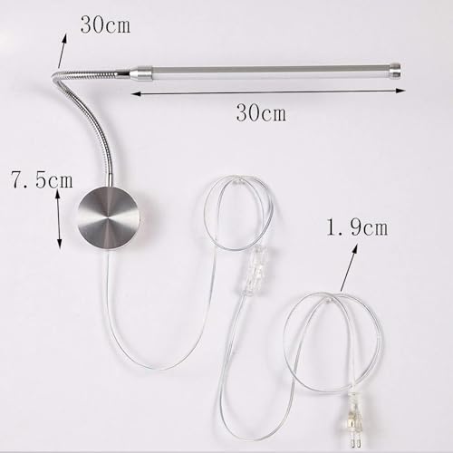 Apliques de pared regulables con enchufe e interruptor y luz neutra de noche pack de 2 2