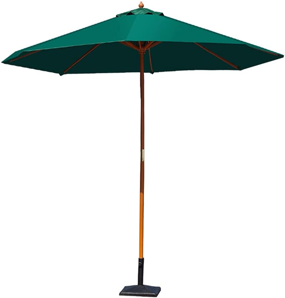 LSLYTQ Parasol Patio Umbrella Sunscreen Waterproof, 250cm Wooden Sun Parasol with 8 Sturdy Ribs, Table Market Umbrella for Beach Pool Patio Garden good