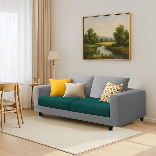 Image of Galib 2 Seater Sofa Set for Living Room (Pine Grey Fabric) Premium Fabric Sofa Set