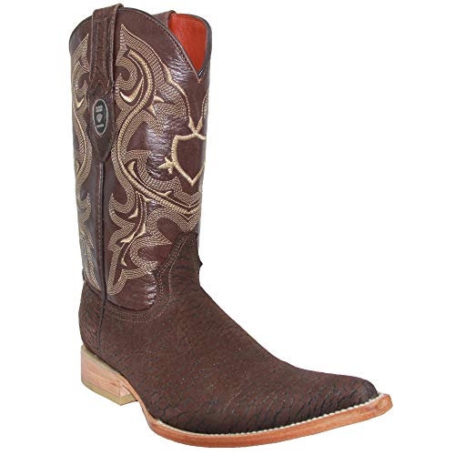 Western Shops Mens Leather Cowboy Boot Snip Toe Western Leather Boot