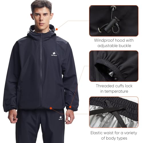 HOTSUIT Saunaanzug für Männer Gewichtsverlust Schweißanzug Boxen Übung Schweiß Sauna Jacke Hose