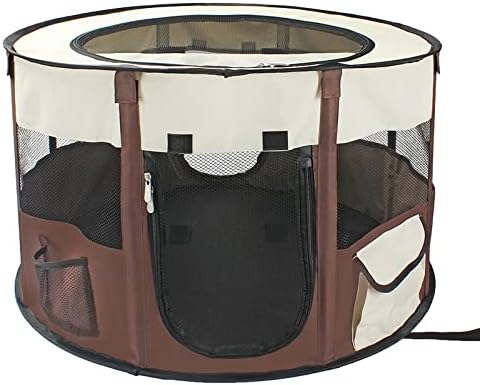 Portable Folding pet Dog and cat Tent with Suitcase Foldable Travel Outdoor use Waterproof pet cage cat (Large)