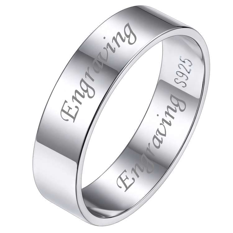 Silvora Sterling Silver Polished Band Rings, 2mm/3mm/5mm Rose Gold Eternity Wedding Engagement Bands for Women Men Size 4-12